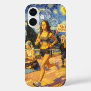 Coque Pour iPhone 16 Parodie de mélange d'art et de fitness Running Fin
