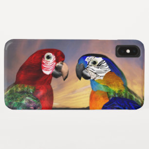 COQUES POUR iPhone PARROS HYPER /ARA ROUGE ET BLEU