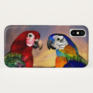 COQUES POUR iPhone PARROS HYPER /ARA ROUGE ET BLEU