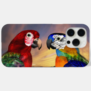 COQUE iPhone 15 PRO MAX PARROS HYPER /ARA ROUGE ET BLEU
