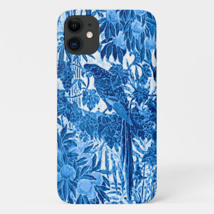 Case-Mate iPhone Case Parrot dans un cadre de jungle, Indigo bleu et bla
