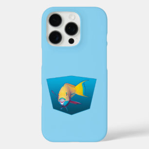 Coque iPhone 16 Pro Parrotfish - arrière - plan bleu dégradé