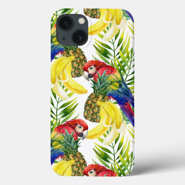 Coques Case-Mate iPhone Parrots And Tropical Fruit (Verso)