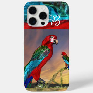 COQUE Case-Mate iPhone PARROTS HYPER / MONOGRAMME ARA ROUGE