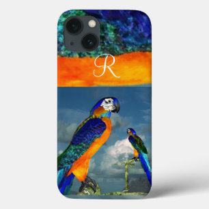 ETUI iPhone Case-Mate PARROTS HYPER /MONOGRAMME D'ARA BLEU