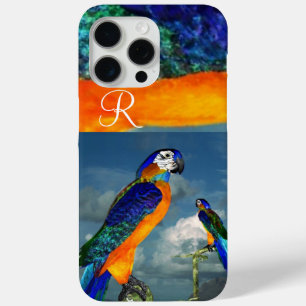 COQUE Case-Mate iPhone PARROTS HYPER /MONOGRAMME D'ARA BLEU