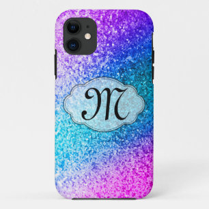 Case-Mate iPhone Case Parties scintillant à billes Monogramme rose fille