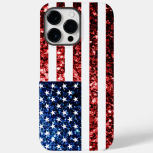 Coque Pour Pour iPhone 14 Pro Max PARTIES SCINTILLANT américaines drapeau rouge bleu