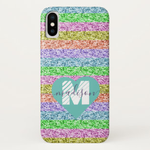 Case-Mate iPhone Case Parties scintillant arc-en-ciel moderne Nom du scr