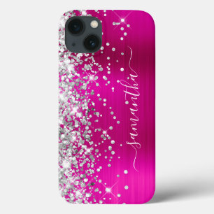 Case-Mate iPhone Case Parties scintillant argent Hot rose Foil Girl Sign