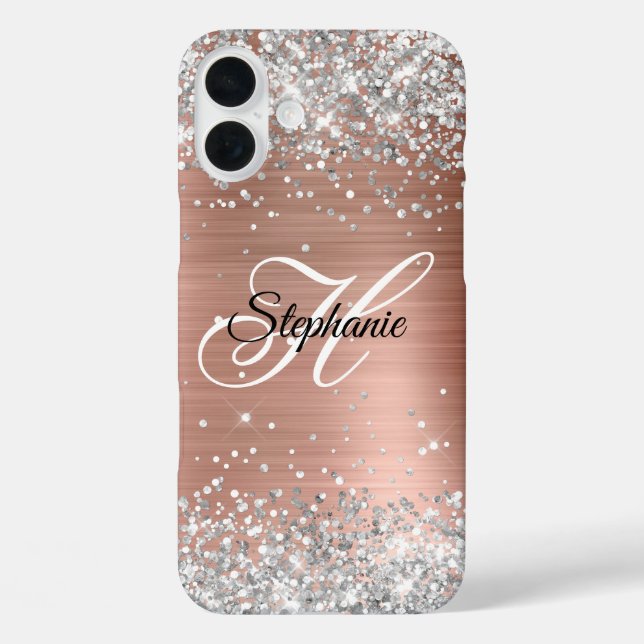 Coques Case-Mate iPhone Parties scintillant argent Rose or huile Fancy Mon (Verso)