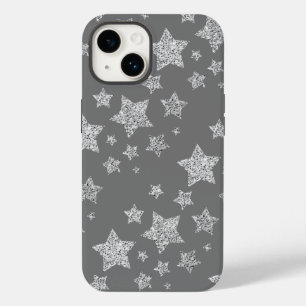 Coque Case-Mate iPhone Parties scintillant argent scintille Étoiles motif