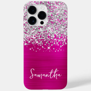 Coque Case-Mate iPhone Parties scintillant argentée brillante Hot Pink No