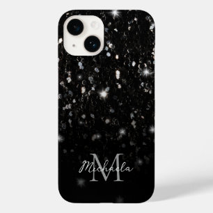 Coque Case-Mate iPhone Parties scintillant blanche brillante noire scinti