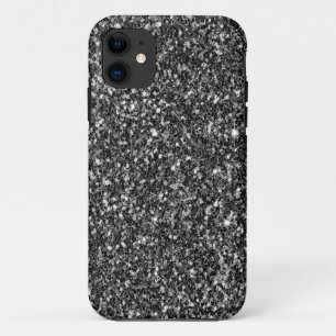 Coque iPhone 11 Parties scintillant Blanche Et Noire Moderne