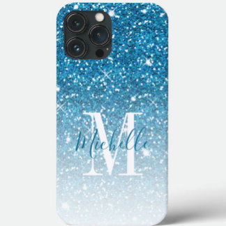 Case-Mate iPhone Case Parties scintillant Bleu Fille Étincelles Monogram