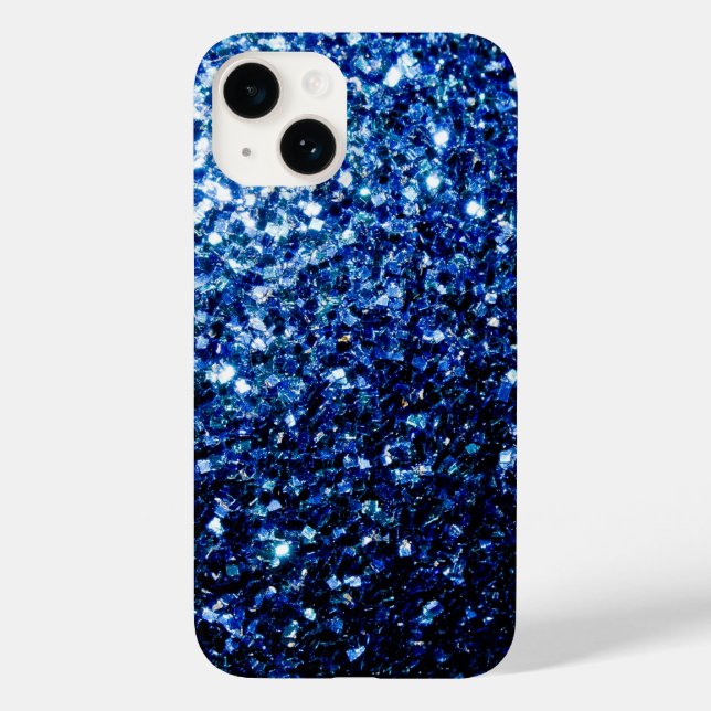 Coques Case-Mate iPhone Parties scintillant bleu foncé scintille (Verso)
