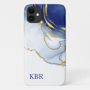 Case-Mate iPhone Case Parties scintillant bleue et or personnalisée
