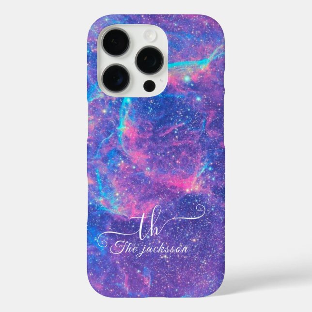 Coques Case-Mate iPhone Parties scintillant bleue moderne ombre violet chi (Verso)