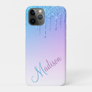 Case-Mate iPhone Case Parties scintillant bleue Ombré Glam Sparkles Nom
