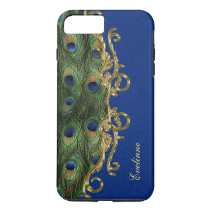 Etui iPhone Case-Mate Parties scintillant Bleue Or ornement Peacock Plum