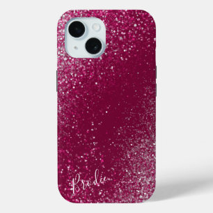 Coque Case-Mate iPhone Parties scintillant bourguignonne et argent