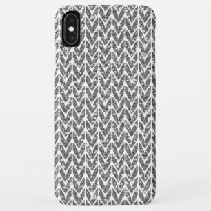 Etui iPhone Case-Mate Parties scintillant d'argent Chevrons style Knit I