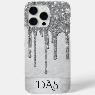 Coque Case-Mate iPhone Parties scintillant d'argent de dépôt   Monogramme