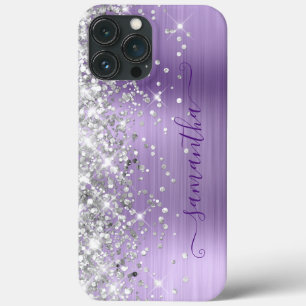 Case-Mate iPhone Case Parties scintillant d'argent Lumière Purple Foil G