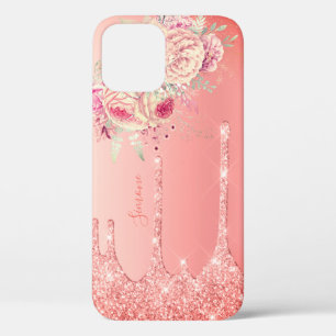 Case-Mate iPhone Case parties scintillant de corail rose moderne et desi