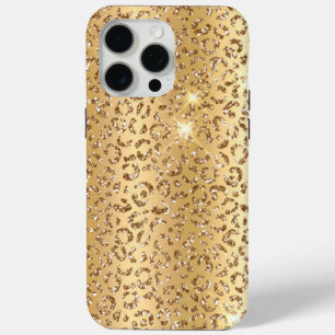 Coque Case-Mate iPhone Parties scintillant de glam or Leopard