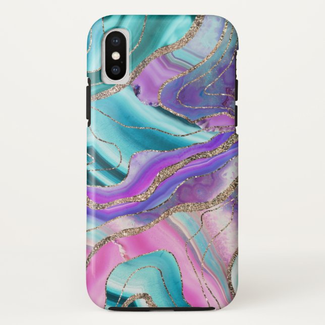 Coques Case-Mate iPhone Parties scintillant de l'agent de la Sirène de l'U (Dos)