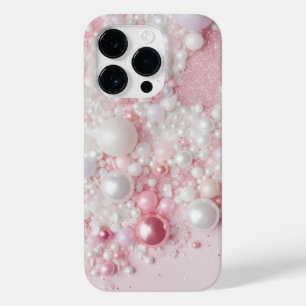 Coque Case-Mate iPhone Parties scintillant de perle rose Glam Bling