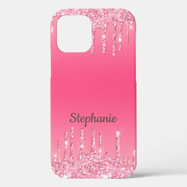 Coques Case-Mate iPhone Parties scintillant de séchage rose personnalisée  (Verso)
