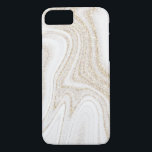 Case-Mate iPhone Case Parties scintillant d'or en marbre blanc moderne e<br><div class="desc">Parties scintillant d'or en marbre blanc moderne iPhone 8/7 Coque</div>