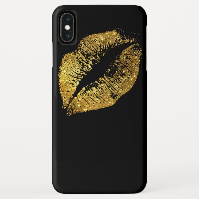 Coques Case-Mate iPhone Parties scintillant d'or lèvres (Dos)