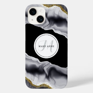 Coque Case-Mate iPhone Parties scintillant d'or Noir Personnaliser