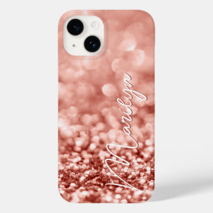 Coque Case-Mate iPhone Parties scintillant d'or Rose personnalisée