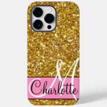 Parties scintillant dorée, papillons rose orange