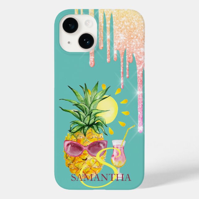 Coques Case-Mate iPhone Parties scintillant Drives Ananas Sun Cocktail Min (Verso)