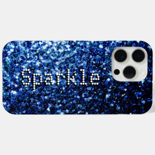 Coque Case-Mate iPhone Parties scintillant en faux bleu foncé scintille V