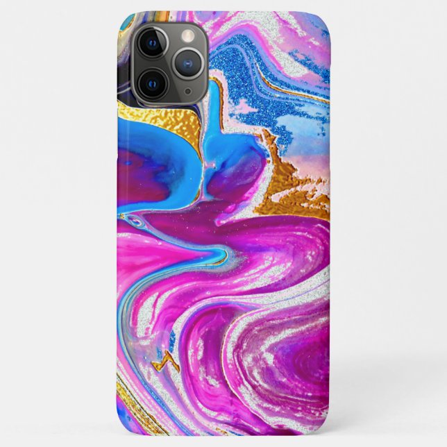 Coques Case-Mate iPhone parties scintillant en marbre rose classique (Dos)