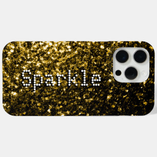 Coque Case-Mate iPhone Parties scintillant en or foncé brillent Votre tex