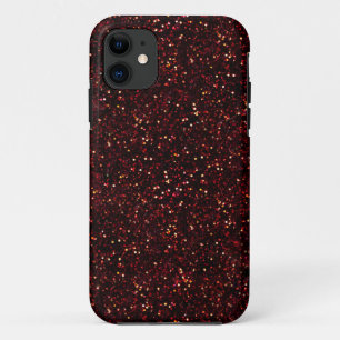Coque Case-Mate Pour iPhone Parties scintillant en rubis rouge foncé