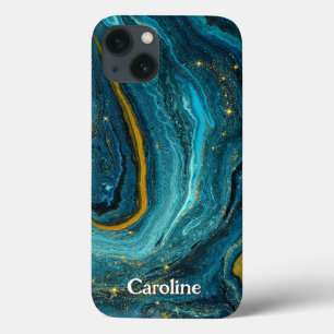 Case-Mate iPhone Case Parties scintillant étincelante marbre Art Blue Go