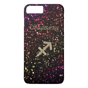 Coque iPhone 8 Plus/7 Plus Parties scintillant foncée Zodiac Sagittarius iPh
