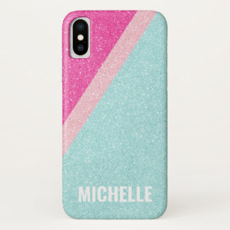 Case-Mate iPhone Case Parties scintillant FUCHSIA ROSE BLEU CLAIR| Patro
