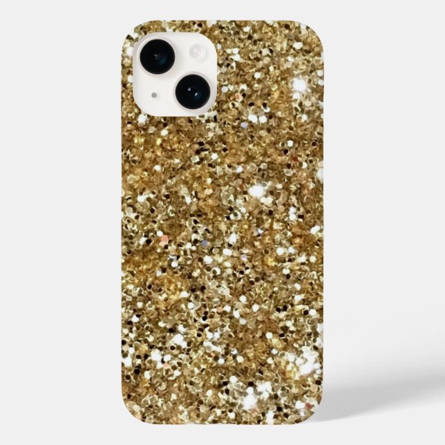 Coques Case-Mate iPhone Parties scintillant Gold Glam | Éclats métalliques (Verso)