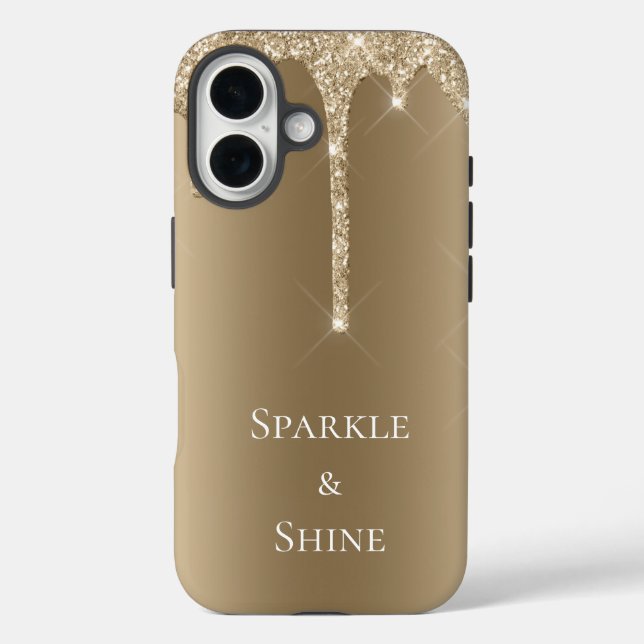 Coques Case-Mate iPhone Parties scintillant Gold Sparkle (Verso)