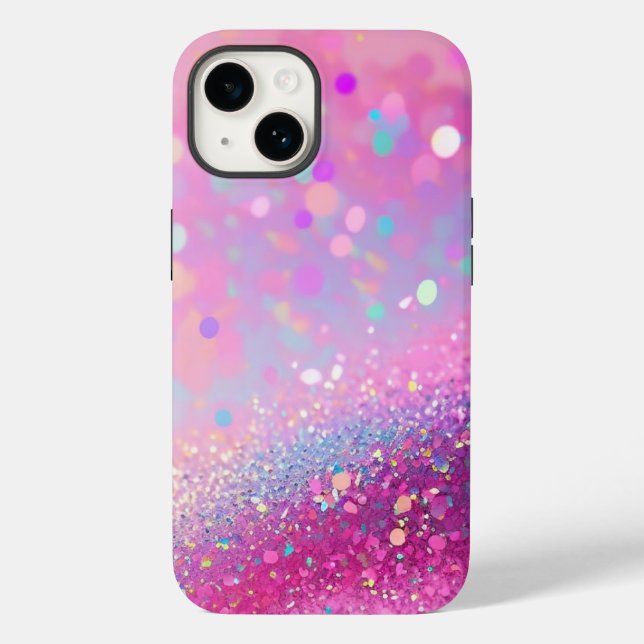 Coques Case-Mate iPhone Parties scintillant holographique rose iPhone Mate (Verso)